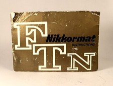 Nikon FTN Nikomat Vintage Instruction Manual Book