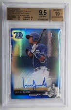 2017 Bowman Chrome 70th Blue Ref Luis Almanzar Autograph RC BGS 9.5 w/10 Auto