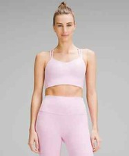 NWT Lululemon Like a Cloud Ribbed Longline Bra, B/C Cup Sz 2 Vitapink Color