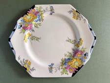 PARAGON Art Deco Sandwichplatte Margeritenmuster Kuchenplatte 10" 25 cm breiteste