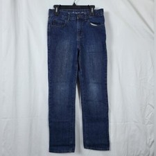 Children's Place Boys Blue Straight Leg Adjustable Waist 5 Pocket Style Jeans 10