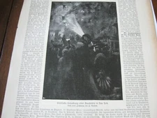 1902 Art Print ENGRAVING / ARTICLE - Use ELECTRIC LIGHT to FIGHT FIRE   NEW YORK