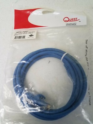 Quest NPC-1207 7 ft Cat5E Blue Molded Snagless Patch Cable