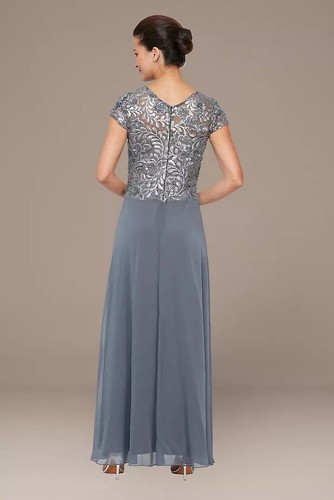 Alex Evenings Womens Size 6 Gray Sequin Evening Dress Gown Cocktail Formal New - Picture 2 of 11