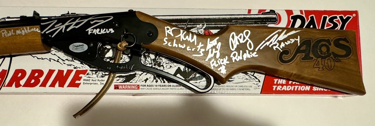 A CHRISTMAS STORY 40TH ANNIVERSARY CAST SIGNED RED RYDER BB GUN