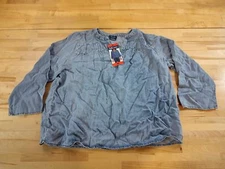 Splendid Ladies' V-Neck Loose Fit Preshrunk Blouse Top Blue Size Medium