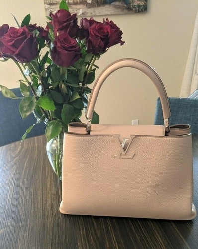 Louis Vuitton LV Capucines PM Pink Magnolia Beautiful AUTHENTIC Handbag Purse