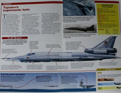 Tupolev Tu-22 Tu22 Blinder Picture Brochure Pamphlet Out of Print Aircraft Sheet