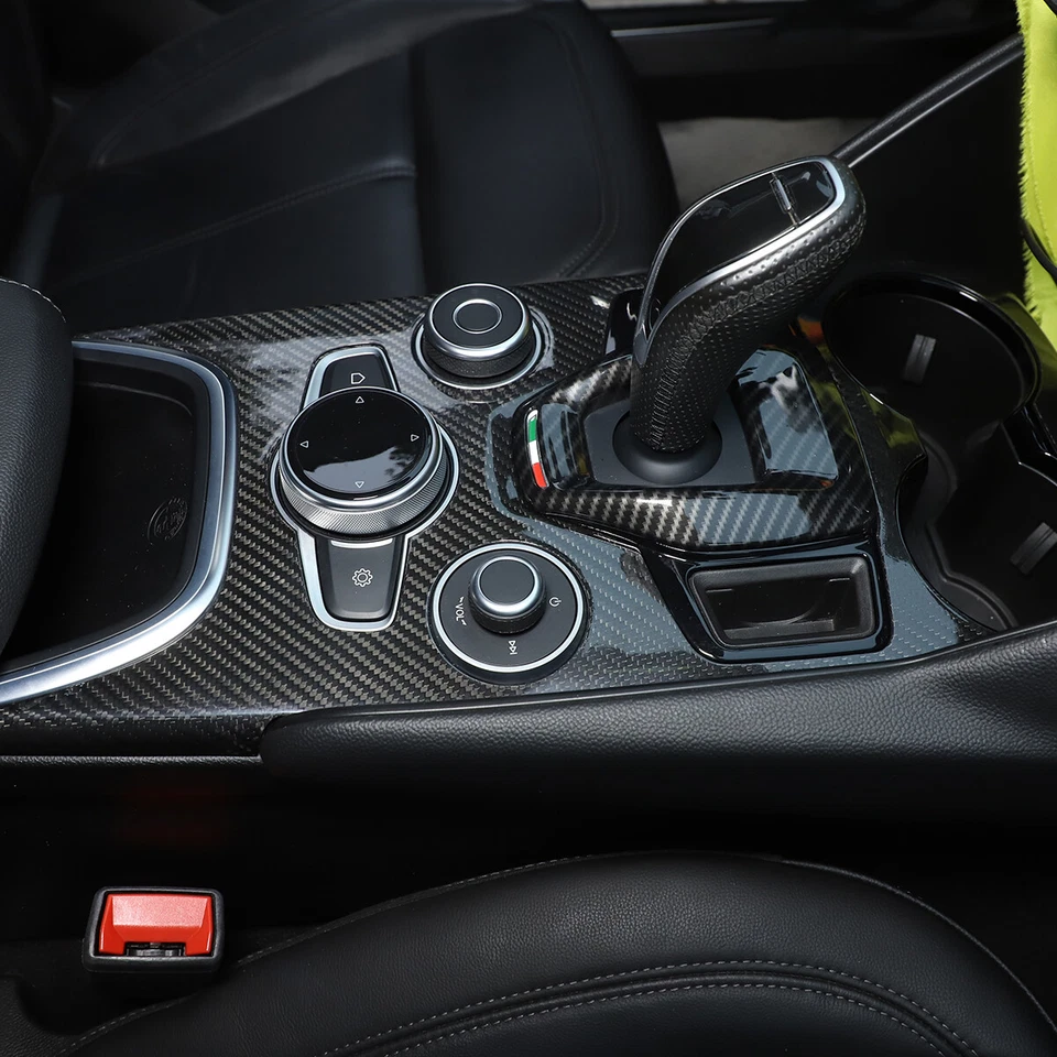 Real Carbon Fiber Gear Shift Box Panel Cover For Alfa Romeo Giulia 2020-2022 US - Изображение 4 из 4