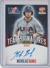 2014 USA Baseball Nicholas Banks AUTO SN 100/399 #13