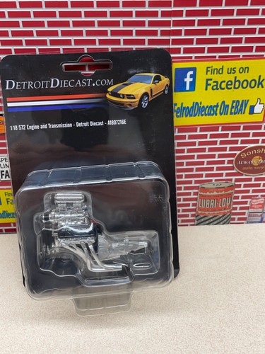 1/18 ACME 572 CHEVY BLOWN ENGINE WITH TRANSMISSION A1807216E DETROIT DIECAST EX - Picture 3 of 14