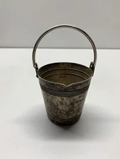 Vintage Napier Silver Plate Bucket Full 4oz Cup Jigger