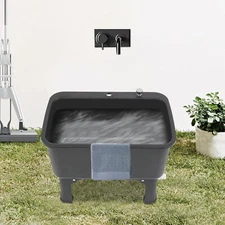 Portable Floor Mop Sink, Large Capacity Mop Bucket Freestanding Utility Mop Sink