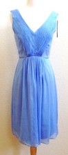 J.CREW $270 NWT LOUISA BLUE SILK CHIFFON DRESS MORNING SKY SIZE 0