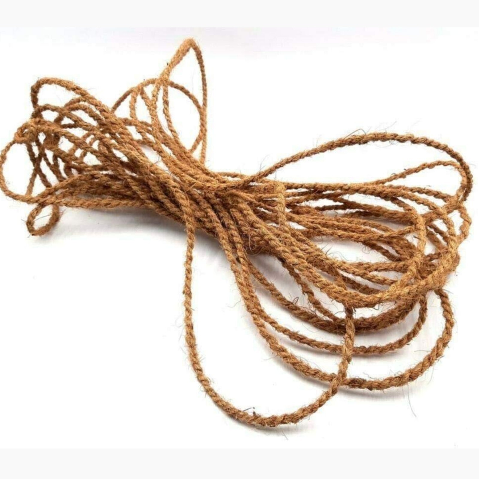 COCONUT HUSK FIBER COIR ROPE Twisted Handmade Natural Ceylon Toys ...