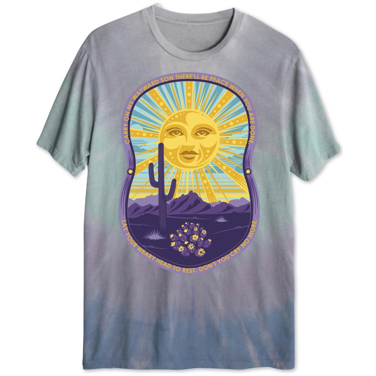 Мужская футболка Lyric Culture Mens Wayward Son Blue Tie-Dye с графическим принтом Top XL BHFO 0079