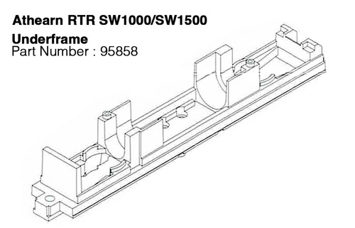 Locomotora Athearn HO RTR SW1000, SW1500 parte # 95858 bastidor inferior segunda, tercera nueva | Condition: New
