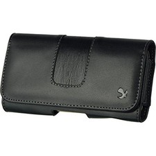Funda de cuero con clip de cinturón horizontal negra 5 para Motorola Droid Turbo 2 Moto X