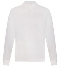 Mens Long Sleeve Polo Shirt Casual Top 2 Button Collared Pique Lightweight