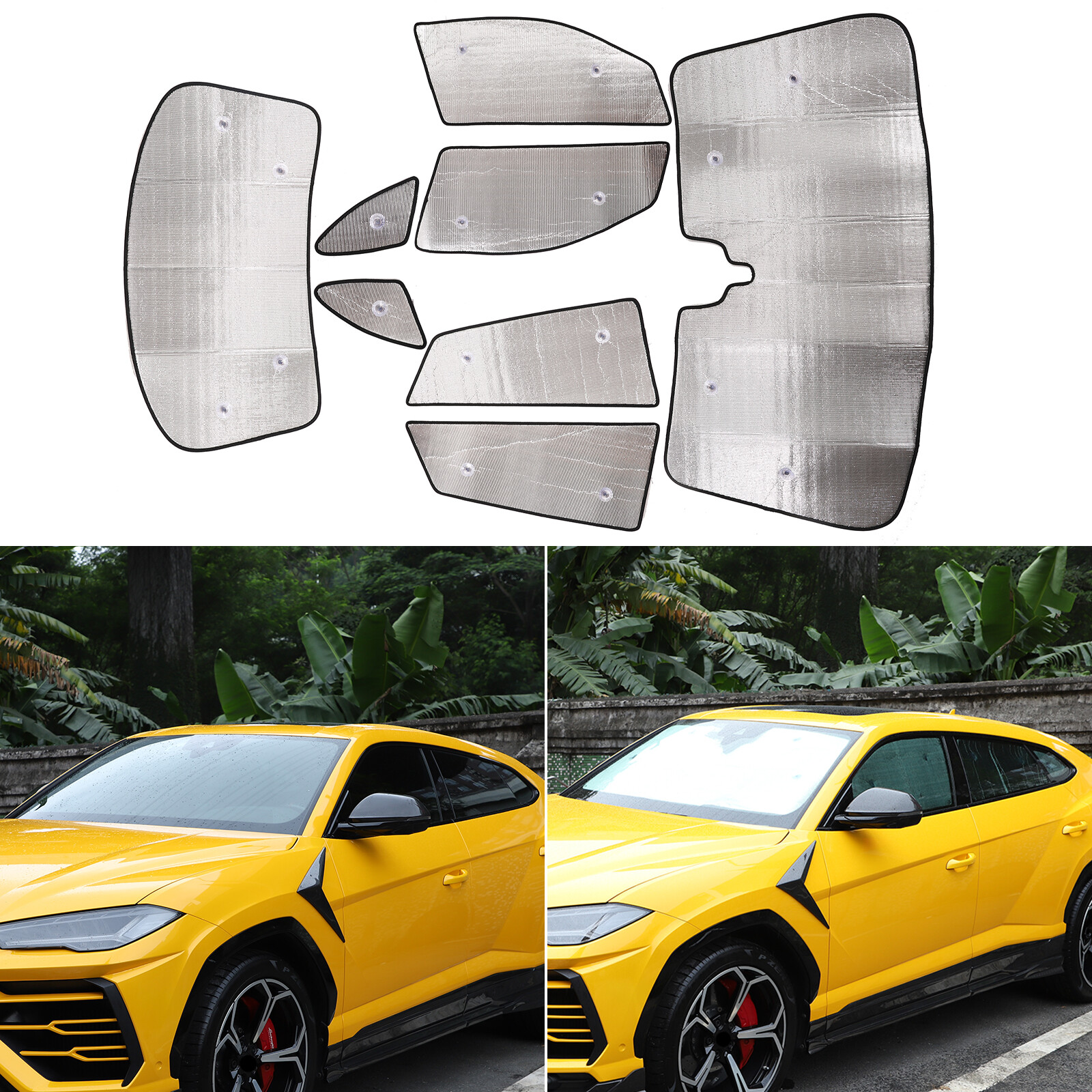 8x Car Window Sunshade Visors Full Set UV Block Cover For Lamborghini URUS 18-23