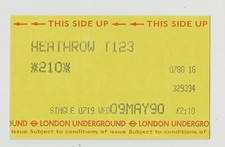 Heathrow Terminals 123 16 - UTS London Underground ticket - London Transport