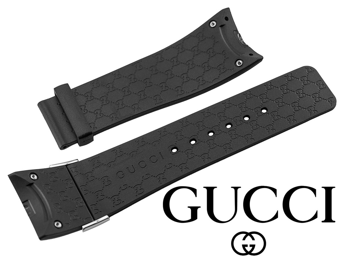 New and Authentic I-GUCCI 26MM Black Rubber Strap for New and Authentic I-GUCCI 26MM Black Rubber Strap for