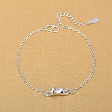 Lovely Cute Cat Bracelet 925 Sterling Silver Women Girls Jewellery Gift UK