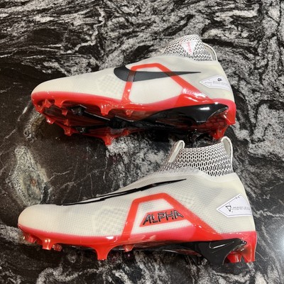 Nike Alpha Menace Elite 3 Football Cleats White/Red Mens Sz  display picture 1
