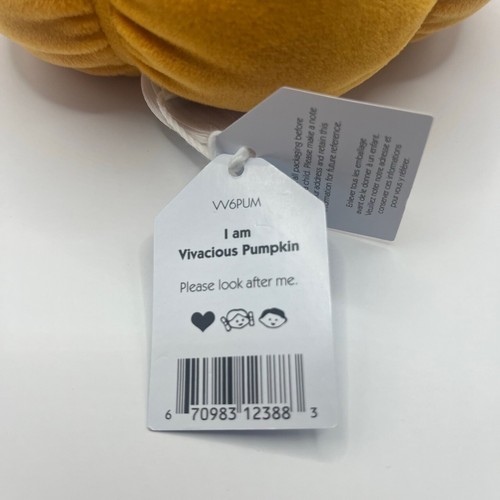 NEU MIT ETIKETT NICHT MEHR PRODUZIERT Jellycat Lebendiger Gemüsekürbis Stofftier Plüsch 6 Zoll - Bild 6 von 6