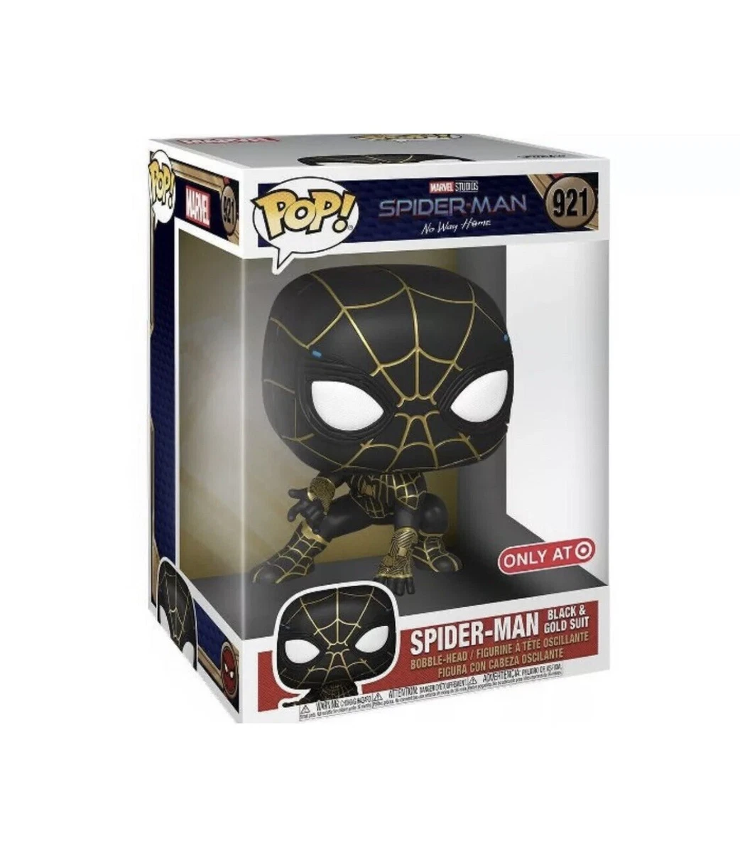 Funko POP 921 Jumbo Spider man No Way Home Black And Gold Suit
