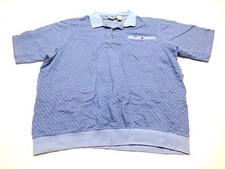 King Size Shirt Mens Size 2XLT Blue Mesh Polo Shirt Good Condition