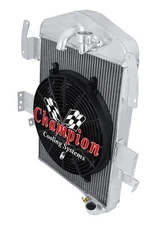 AL Champion 3 Row All Aluminum Radiator W/ 14" Fan for 1934 Chevrolet Master