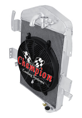 AAR Champion 3 Row All Aluminum Radiator W/ 14'' Fan for 1934 Chevrolet Standard