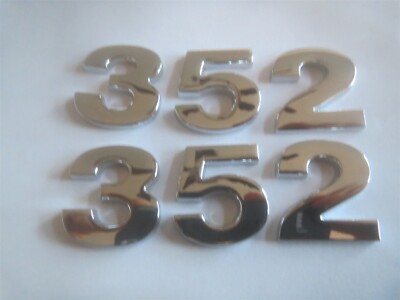 FORD 352 ENGINE ID FENDER HOOD TRUNK QUARTER EMBLEMS CHROME - FAIRLANE ...