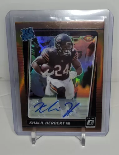 KHALIL HERBERT 2021 PANINI DONRUSS OPTIC RC BRONZE HOLO AUTO *MINT*