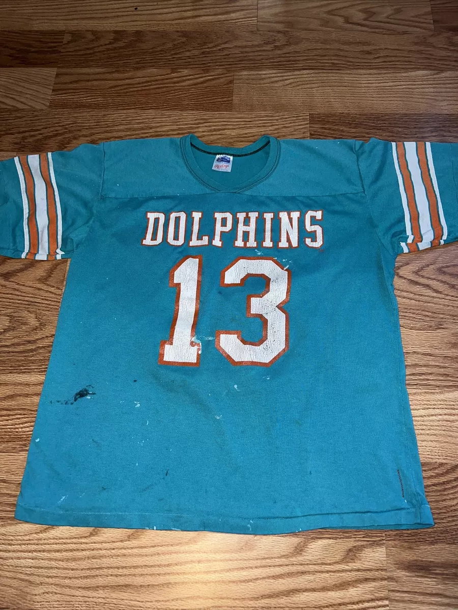 Vintage 80s Miami Dolphins Dan Marino Jersey Size Large by 