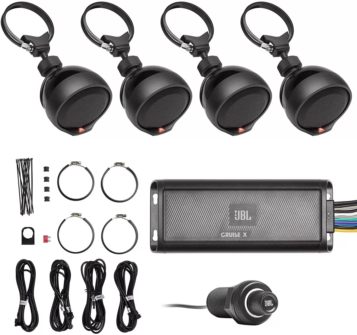JBL CruiseX 4 Ch Bluetooth ATV UTV Marine Weather Resistant