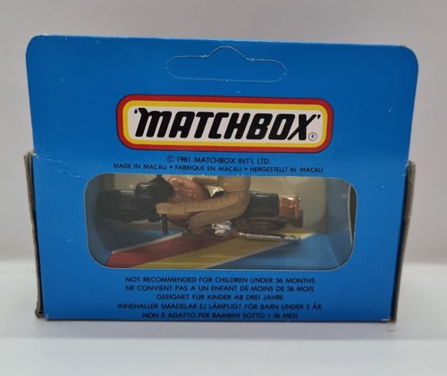 Light blue box 1981 Matchbox 1-75 MB50 Bronze Harley Davidson Motorcycle MIB - Picture 2 of 6