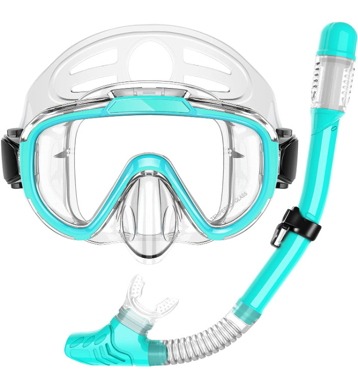Снаряжение для подводного плавания Zipoute Snorkel M61019 с сухим верхом для взрослых Зеленый 6190₽