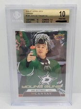 2020-21 Upper Deck Series 1 Young Guns Canvas Pristine BGS 10 - Jake Oettinger