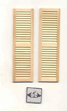 SHUTTERS #5019 dollhouse 1:12 scale miniature window 1pair wooden Houseworks