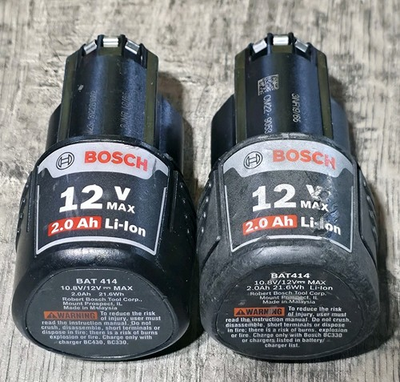 #ad #ad 2 PACK BOSCH BAT414 GENUINE 12V MAX 2.0Ah 21.6Wh LITHIUM ION BATTERY PACK $29.99