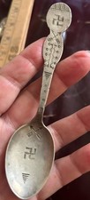 VINTAGE NATIVE AMERICAN NAVAJO Whirling Log Stamped Ingot SILVER SPOON