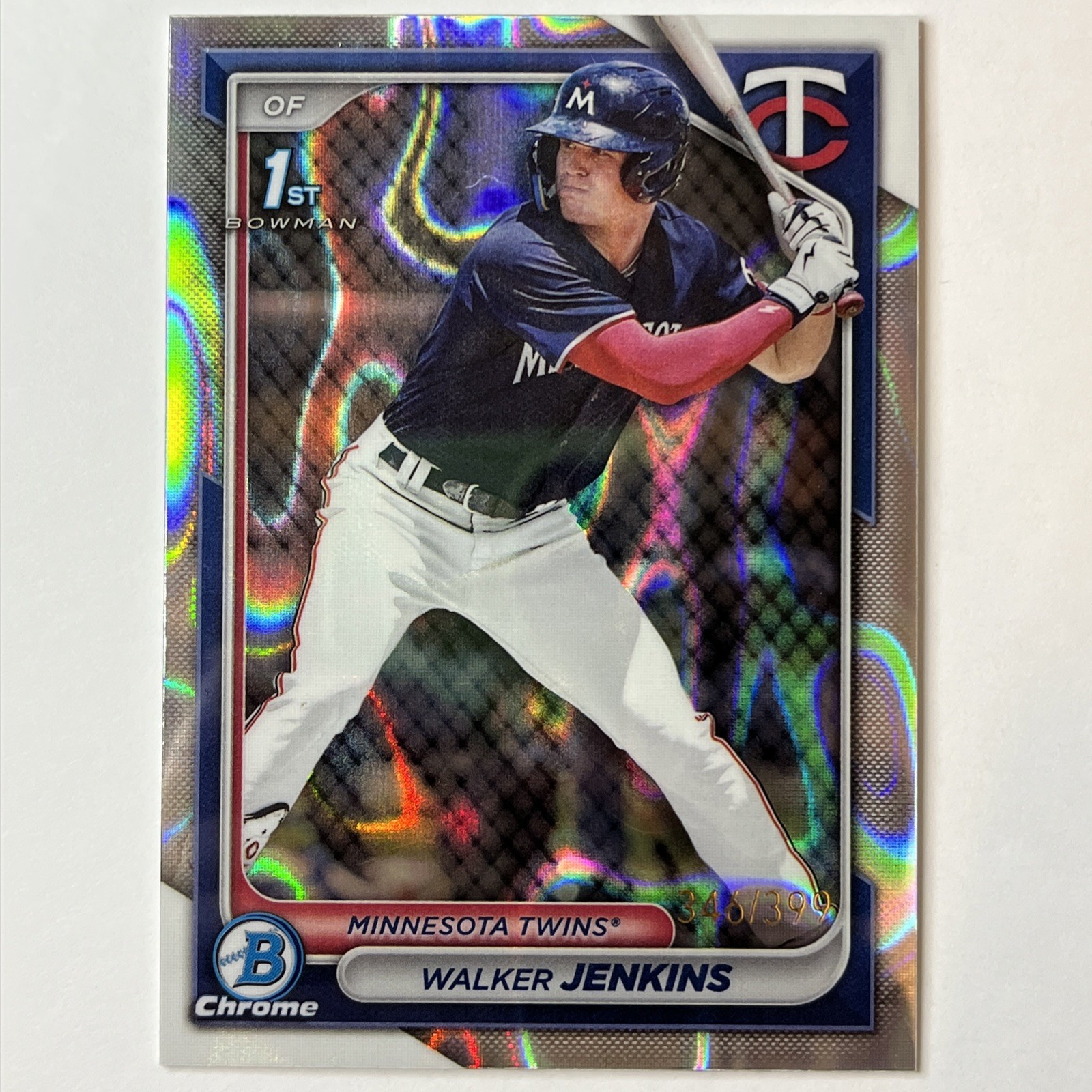 2024 Bowman Chrome Walker Jenkins Lava Refractor /399 #BCP-43 1st Twins