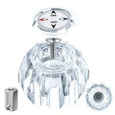 Dreyoo RP41661 Shower Faucet Handle for Delta/Peerless Single Tub, Clear Acrylic