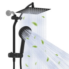 Dual Shower Head Combo 8 Inch High Pressure Rainfall Shower Head with Handheld