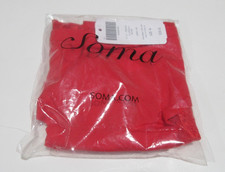 NWT Sz M SOMA Cherry Red Hipster Panty VE Lace Back NIP
