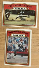 LOT OF TWO 1972 TOPPS 1971 WORLD SERIES CARDS Games 3 and 6