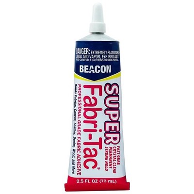 BEACON Super Fabri-Tac - New Industrial Grade Fabric 12 Pack (2.5 oz), Clear