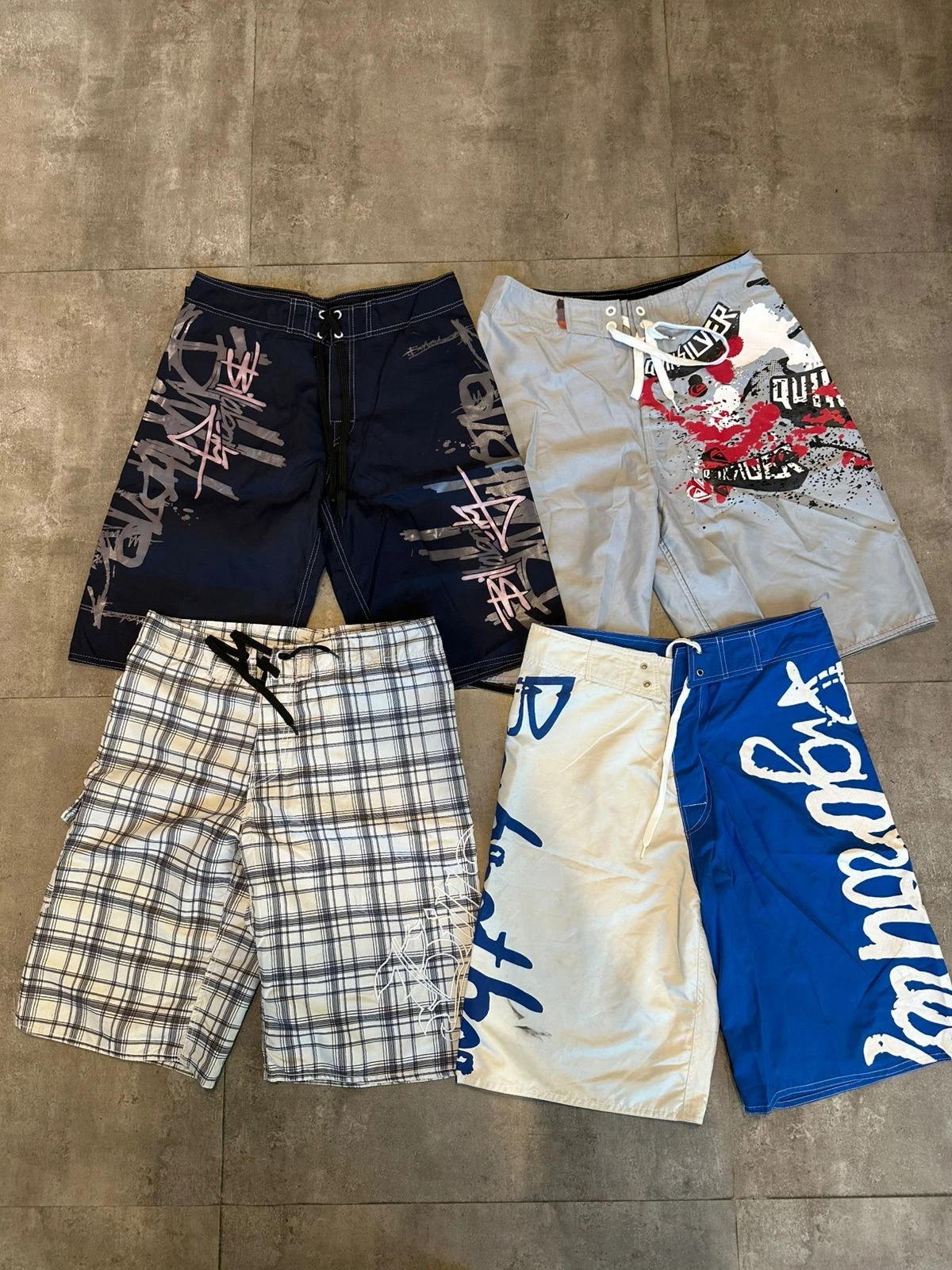 Vintage Surfing Board Shorts Quicksilver and Billabong Bundle 3 pcs (free 1 pcs)